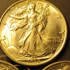 1936 BU Liberty Walking Half Dollar 90% Silver Business Strike Phil/ Lot Of (3)