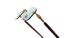 Gucci GG1221S Rimless Rectangle Sunglasses Gold Metal Green Lens Unisex