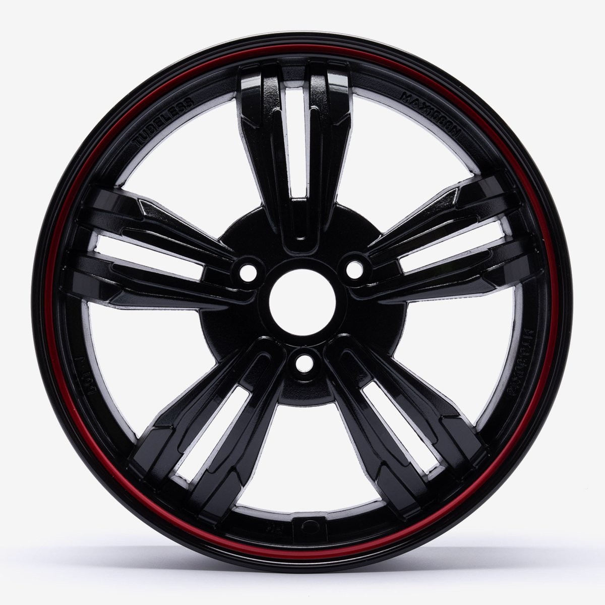 Rear Wheel Black/Red 13 x 3.50inch for LJ125T-X-E5 Gravity Cast Steel 5 Spoke