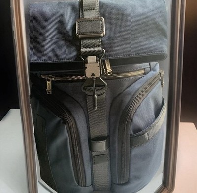 New-Tumi Alpha Bravo Logistics Flap Lid Backpack $525 NAVY