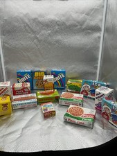 Vintage Lot Of 16 Pretend Grocery Box Play Food Kid's Toy Kitchen Cardboard