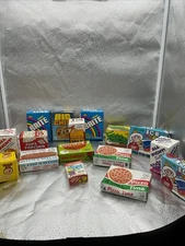 Vintage Lot Of 16 Pretend Grocery Box Play Food Kid's Toy Kitchen Cardboard