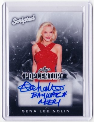 Gena Lee Nolin 2026 Leaf Metal Pop Century Auto Card 1/1 ''Baywatch'' Inscription