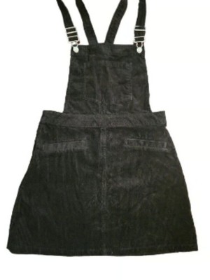 Divided by H&M Black Overall Dress-Size: US 8- 100% Cotton