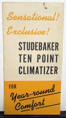 1939 Studebaker Commander Ten Point Climatizer Sales Brochure