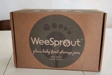WeeSprouts Glass Baby Food Storage Jars Set Of 12