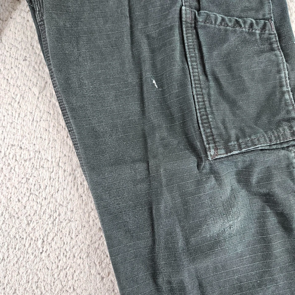 Pantalones de mezclilla Carhartt para hombre negros 32x34 Ripstop doble frente rodilla carga B342 ropa de trabajo Foto 4 de 4