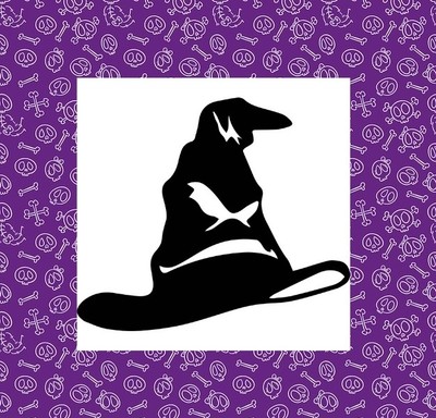 Harry Potter, Sortierhut, Silhouette Vinyl Aufkleber, Magie, Halloween, 8''