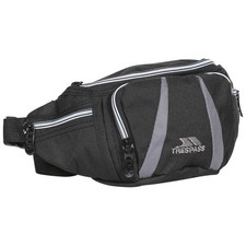 Trespass Dax Black Bum Bag Suits Cycling Running with 5 Pockets
