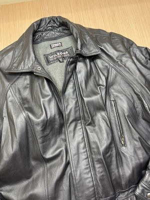 WILSONS LEATHER ジャケット XL 1990s Wilson's Leather Jacket Free Shipping - The Vintage Twin