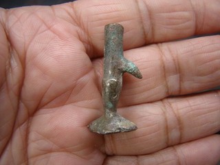 Chinese Western Han (206 BC 24 AD) bronze Parasol Fitting (combine ship) v3743