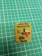 Vtg Freemason Masonic Shriner 1996 Ben Hur Temple Texas Gold Tone Lapel Pin