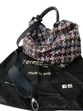 Borsa da donna di Teresa Cambi in tessuto lana effetto maglia multicolor