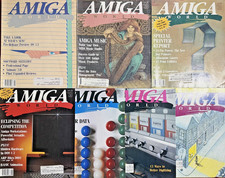AMIGA WORLD MAGAZINE - LOT OF 7 - 1988 - FREE SHIPPING