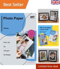 180g A5 Glossy Photo Paper for Inkjet Printers - Instant Dry, No Logo, 50 Sheets