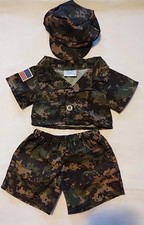 Build A Bear Military Camo Green Army Marine Fatigues Clothes Accessory Hat Lot
