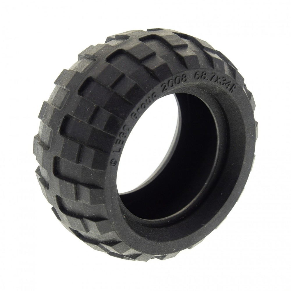 1x Lego Technic Wheel 68.7x34 R Black Vehicle Tire 4539110 61480