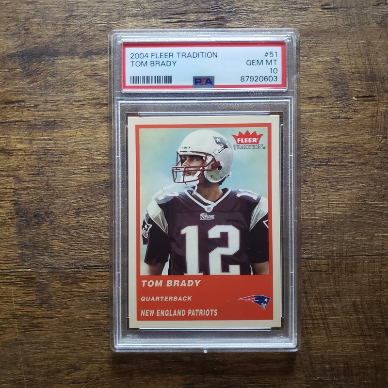 2004 Fleer Tradition #51 Tom Brady PSA 10 Gem Mint - Red