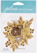 Jolee's Boutique Adhesive Laser-Cut Wood Embellishment-Floral Cluster - 8601847