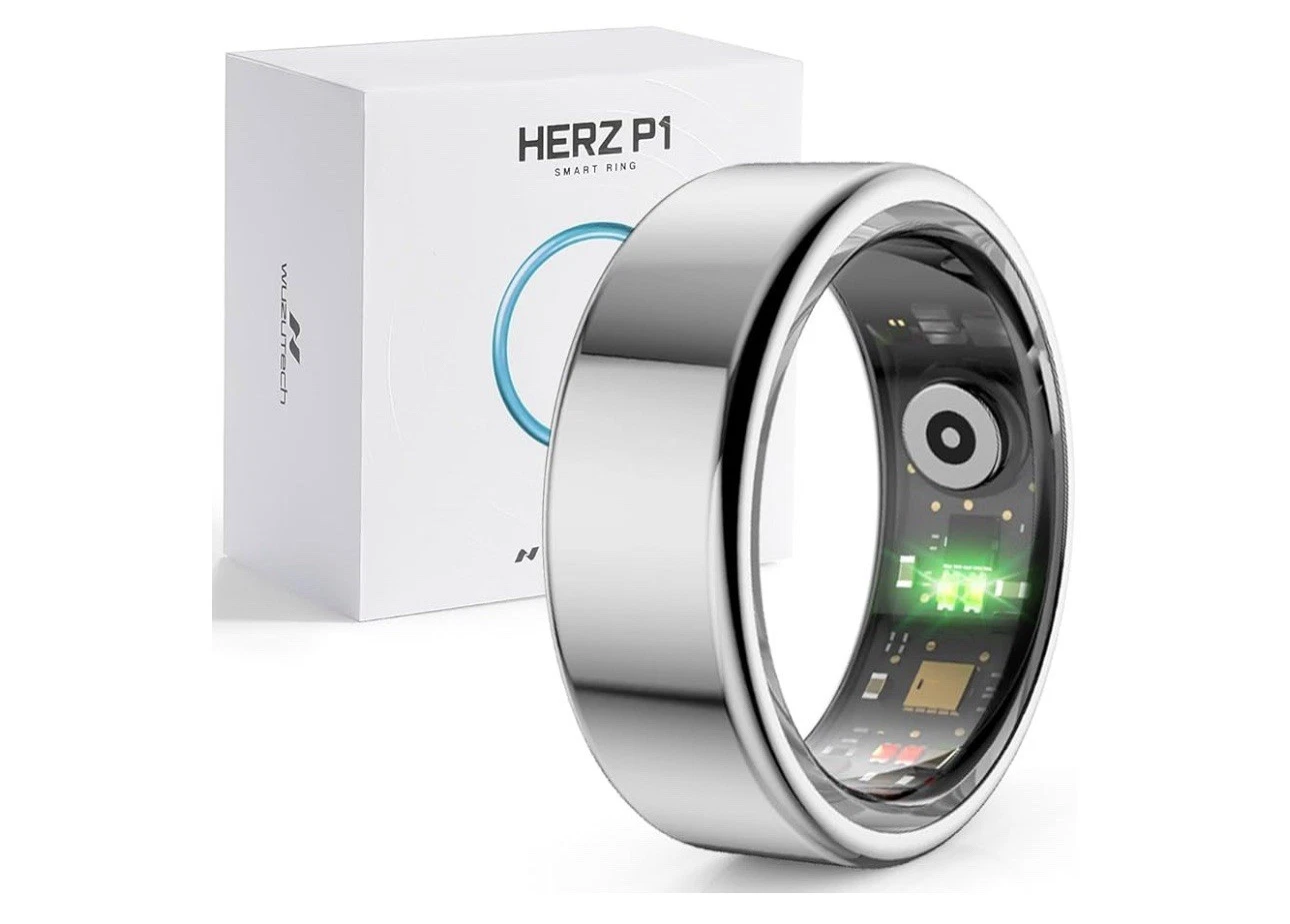 Herz P1 Smart Ring Size 10 for Women & Men 24/7 Health Metrics Fitness Ring
