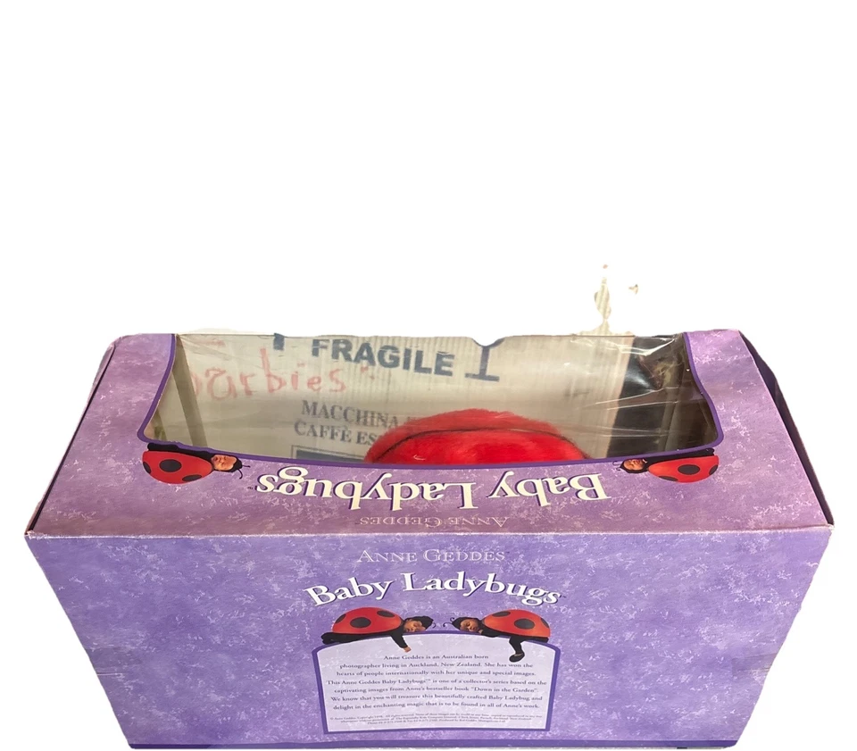 Muñeca bebé durmiente vintage Anne Geddes 17” Lady Bug peluche coleccionable NUEVO Foto 2 de 4