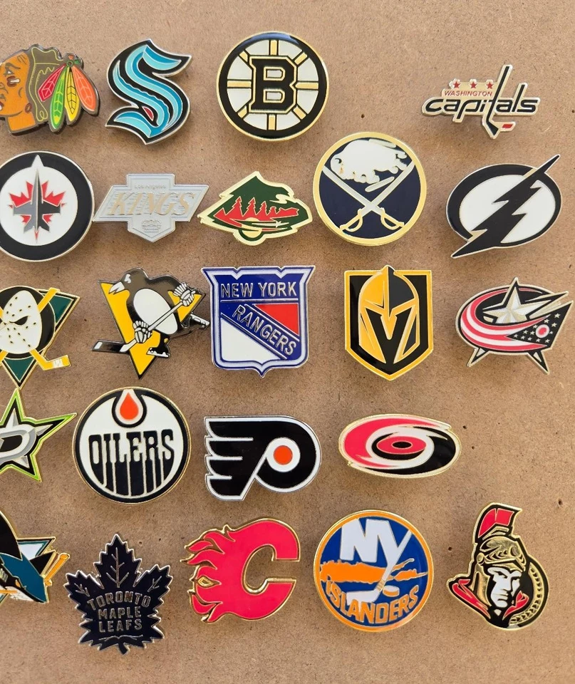NHL  Enamel Hat Pin Logo Hockey Team Flyers Capitals Kings Canada - Image 3 of 3