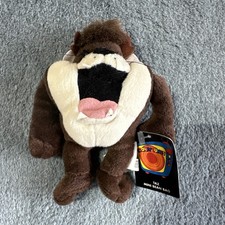 VTG 1999 Warner Bros Studio Store Taz Devil Mini Bean Bag Plush With Tags 5  