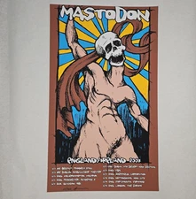 Mastodon England Ireland Tour 2007 Original VintageConcert Poster 14" X 24"