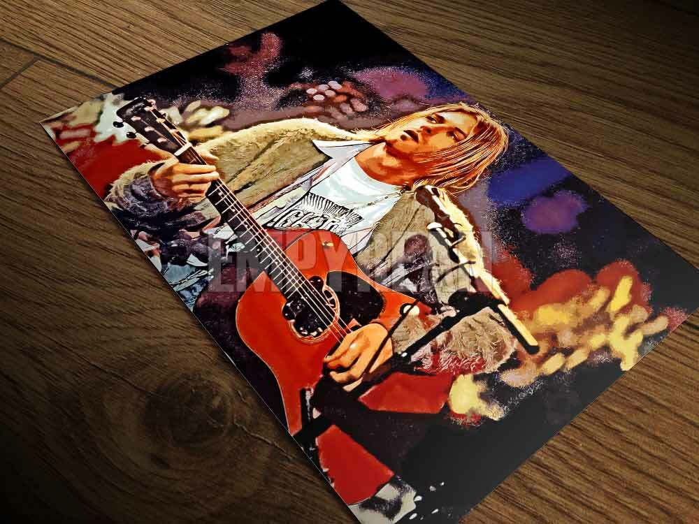 Nirvana Kurt Cobain Unplugged In New York Poster Art Print