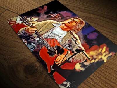 アート・デザイン・音楽 Cobain - nirvana Kurt Cobain Art, Cobain Canvas Art, Nirvana Painting, Kurt