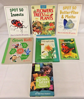 7xNature Books-Spot 50 Adventure Notebook Butterflies Close-up Green Kids Plants