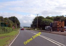 Photo 12x8 A303 81 miles to Andover Upottery A timber lorry has pulled int c2013