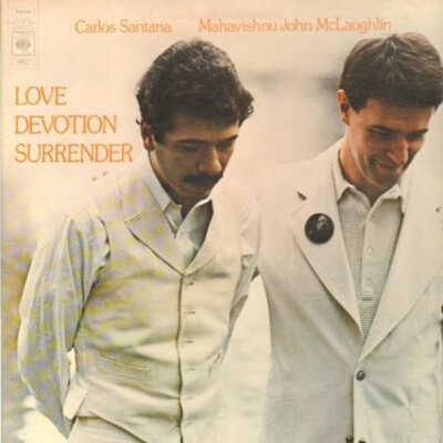LP Carlos Santana & Mahavishnu John McLaughlin Love Devotion Surrender CBS