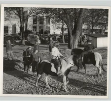Group of Children RIDING PONY Horses 1950s VTG Press Photo PIX Joe Munroe