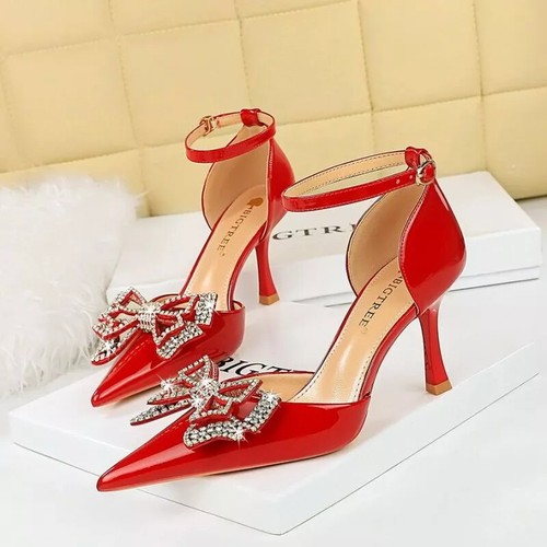 Scarpe con Tacco in Pelle Scamosciata con Farfalla (6pz