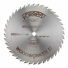 FORREST WW10407125, 10" WOODWORKER II TABLE SAW BLADE 5/8 Bore .125 Kerf 40T