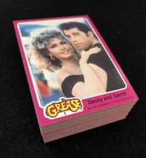 GREASE TRADING CARDS 1978 (MINT CONDITION SET) INCLUDING -11- ORIGINAL STICKERS.