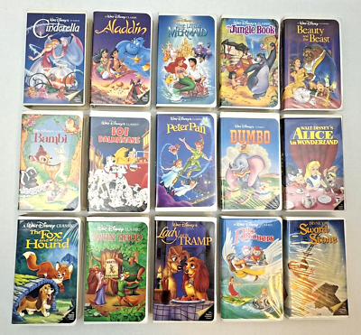Lot of 15 Disney Animated Classics Black Diamond VHS collection | eBay