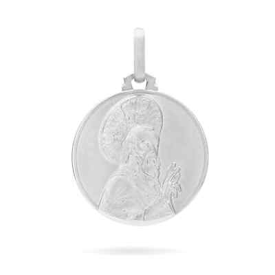 Catholic Silver medal of Saint Nicholas of Bari Patron Pendant Necklace Charm