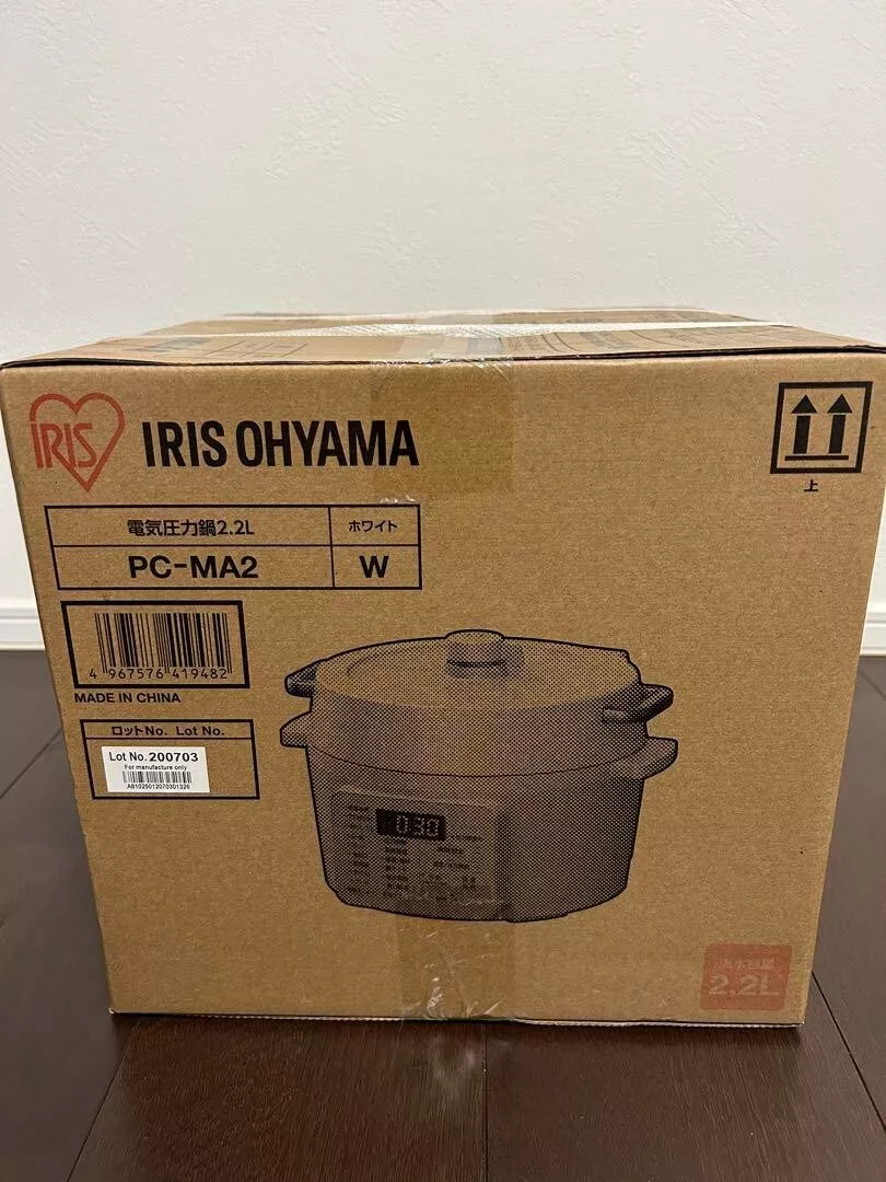 Iris Ohyama Electric Pressure Pot 2.2L 2WAY Type Grill Pot 6 Types  Automatic Menu 65 Menu Listing PC-MA2-W White ｜ DOKODEMO