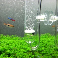 Aquarium CO2 System Diffuser Check Valve U Shaped Glass Tube Bend Accessory DIY