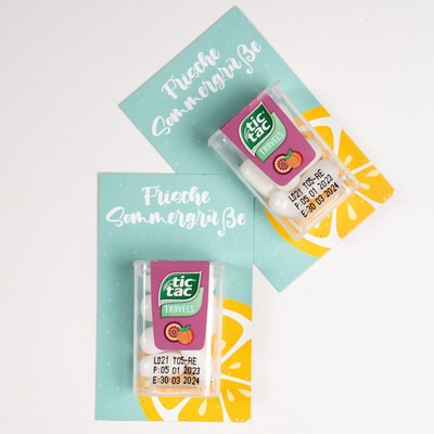 100 x Mini Card mit Tic Tac   |  Durstlöscher 