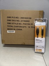 12-New BELKIN USB 2.0 Printer Cable 10 Feet Connect Computer To Printer PC Mac