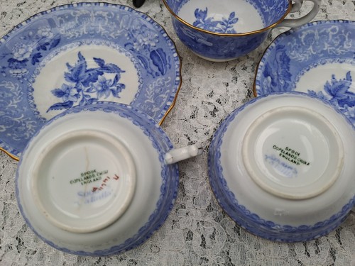 Antique Spode Copeland Blue Camilla *Damaged for display only* - Picture 5 of 9
