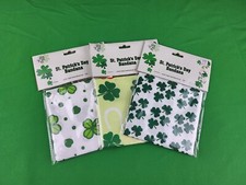 Lot of 3 ST. PATRICKS DAY SHAMROCK Leprechaun IRISH Bandana Horseshoe Dog Human