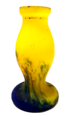 Ancien Pied de Lampe en Pâte de Verre Style Art Déco - Vintage French Finds