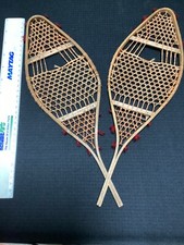Vintage Native American Miniature Snowshoes 15" x 5"