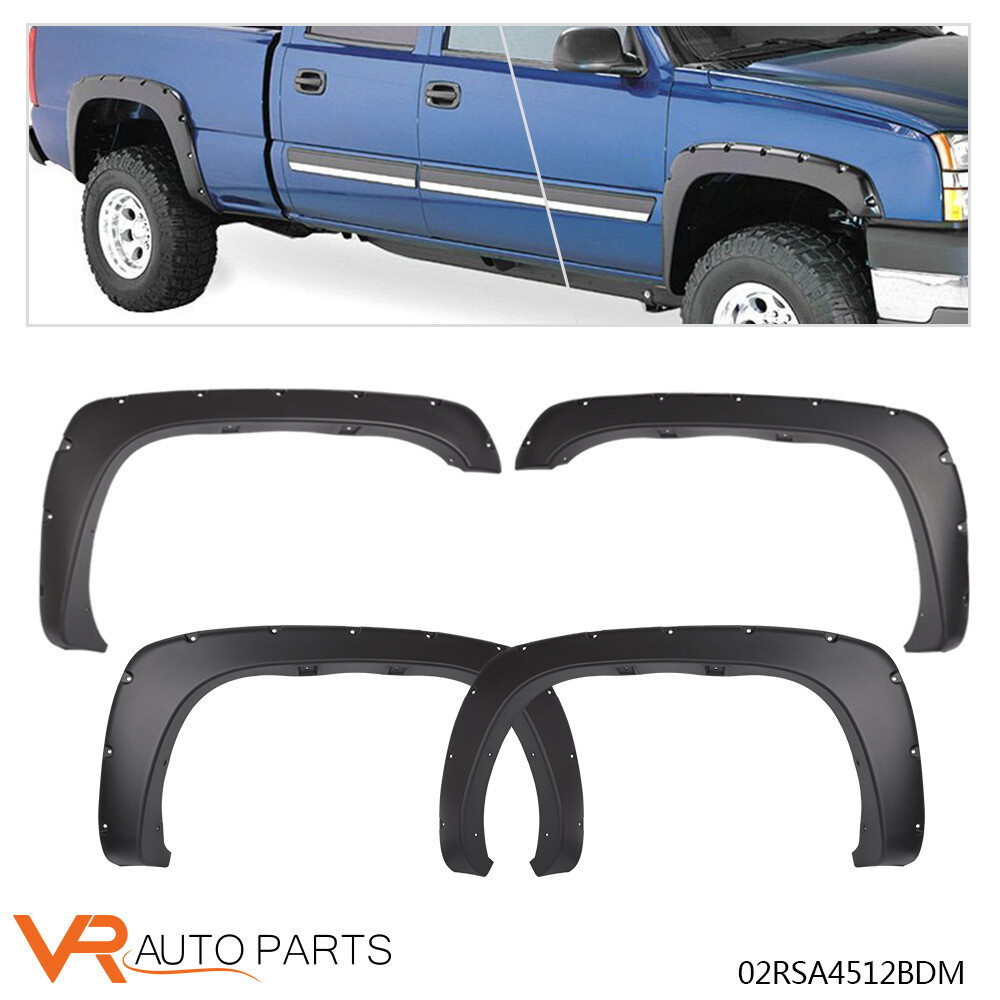 Spec D Textured Rivet Style Fender Flares Chevrolet Silverado | GMC Sierra 1999 2007 | FDF SIV99 TS RS