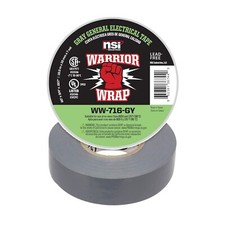 Gray Warrior Wrap WW-716-GY Vinyl Electrical Tape, 7 Mil 3/4" Width 60' Length