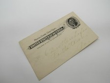 USPS Scott UX14 Antique 1c Black On Buff Jefferson Used F (Fair) Postal Card